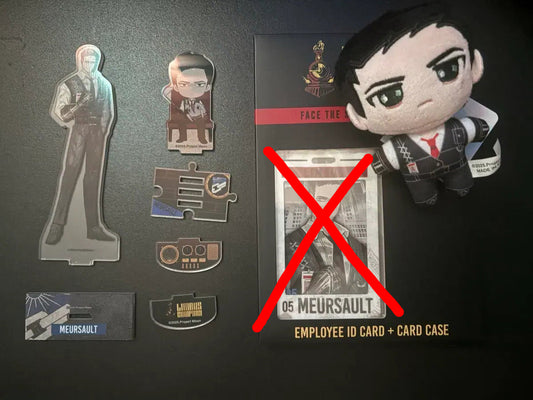 Limbus Company Meursault Goods Bundle Set | Plush, Acrylic Stand, ID Card & Card Case